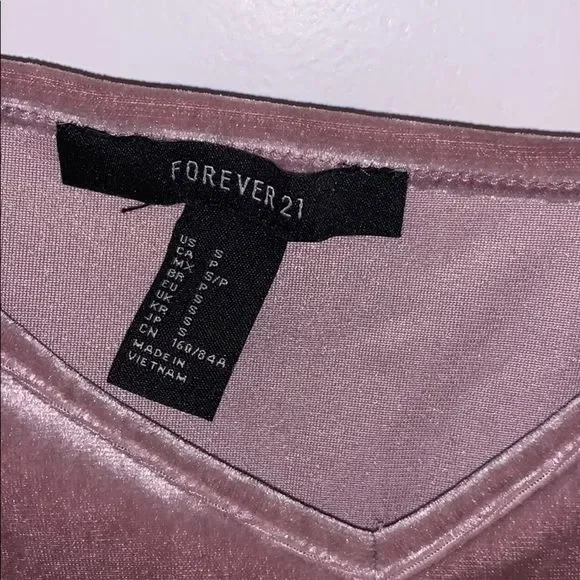 Forever21 Pink Velvet Tank - Picture 2 of 2